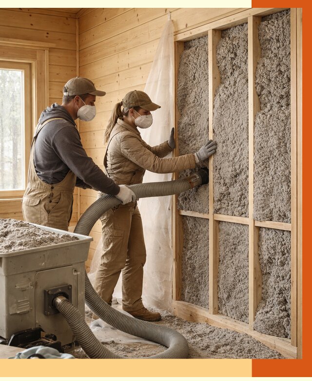 Утепление дачного дома эковатой в Инте от 1471 руб./м2 — комплексно, ТепломастерИнт