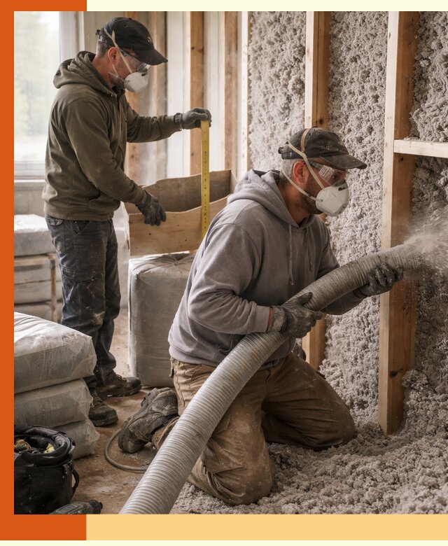 Утепление таунхауса эковатой в Инте для максимально теплых стен