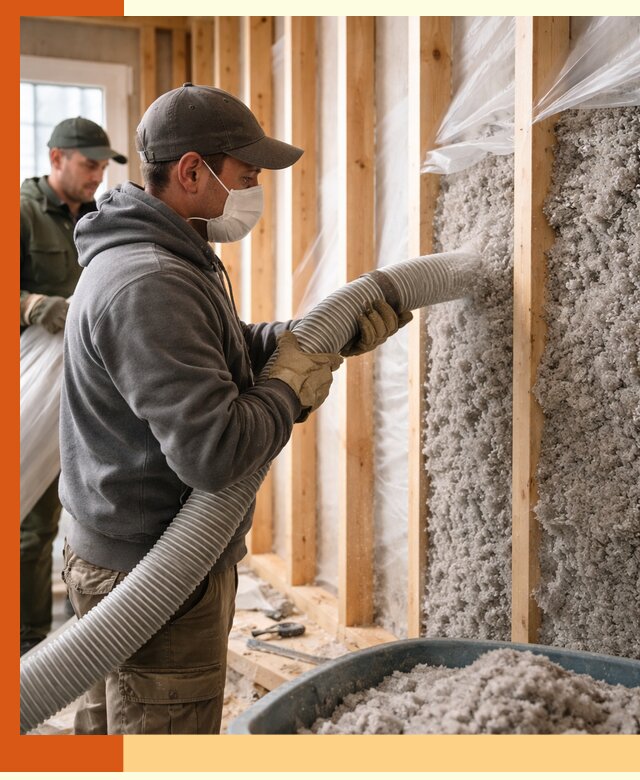 Утепление каркасного дома эковатой в Инте — качественно и надолго