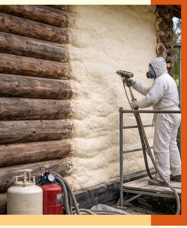 Утепление бревенчатого дома ППУ в Инте под ключ от 6339 руб. | ТепломастерИнт