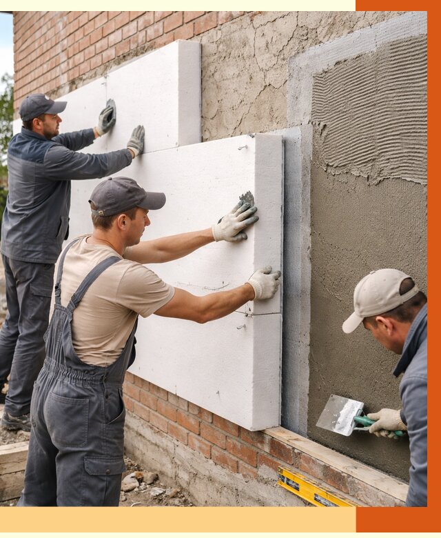 Утепление кирпичного дома в Инте от 4260 руб. под ключ | ТепломастерИнт