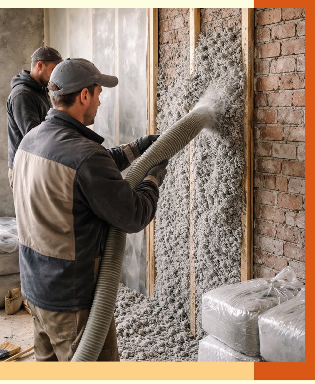 Утепление кирпичного дома эковатой в Инте от 2383 руб./м² | ТепломастерИнт