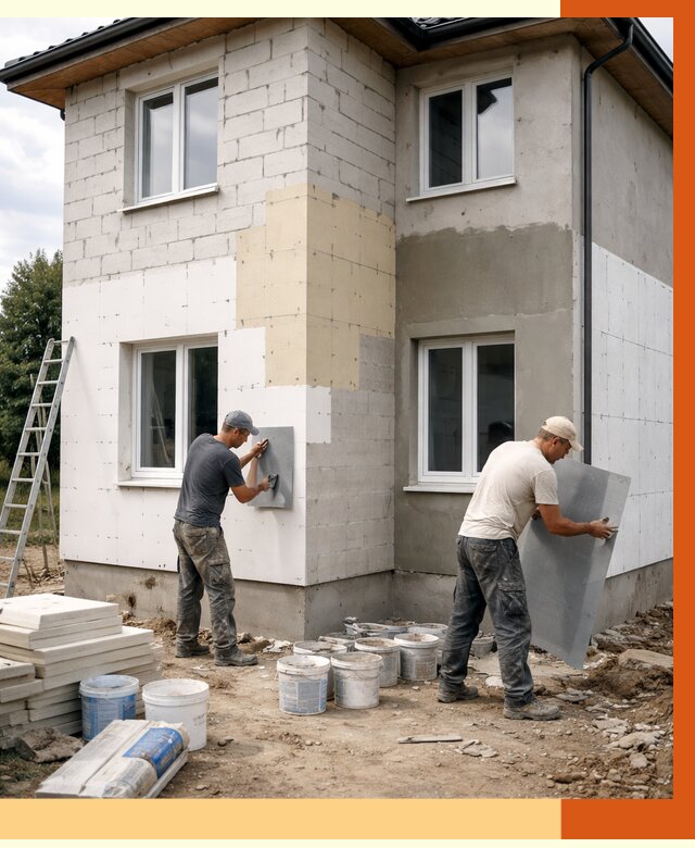 Утепление дома из газобетона в Инте от 4260 руб./м² — заказать у ТепломастерИнт