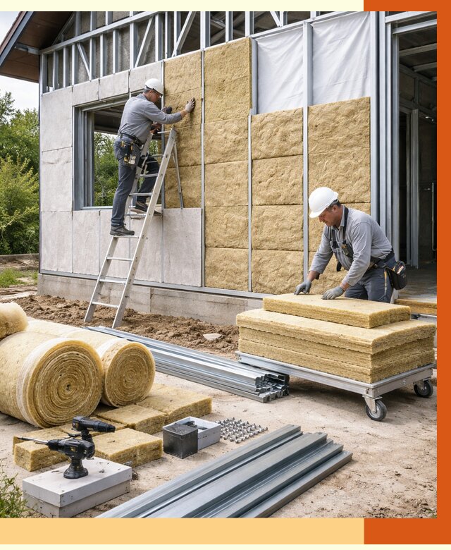 Утепление дома из ЛСТК в Инте от 5274 руб./м² — профессионально | ТепломастерИнт