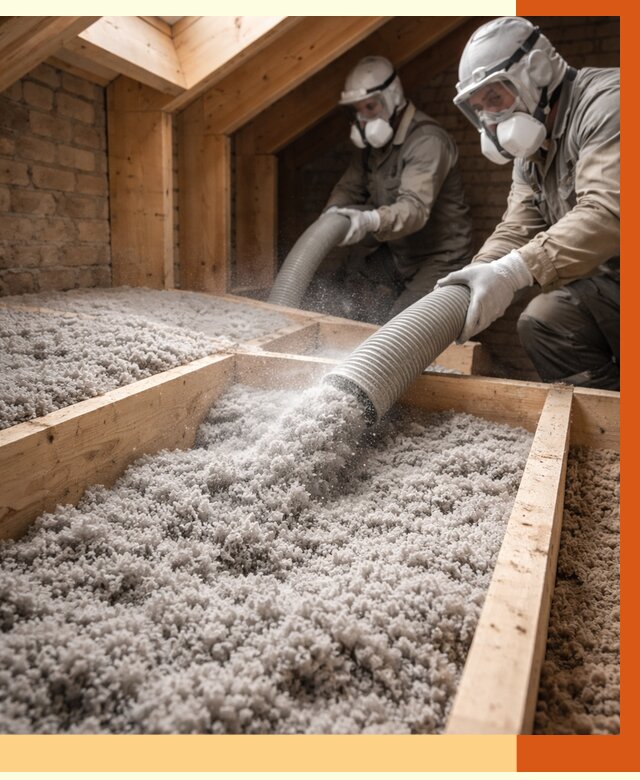 Утепление коттеджа эковатой в Инте от 2536 руб./м² — комплексная задувка и монтаж | ТепломастерИнт