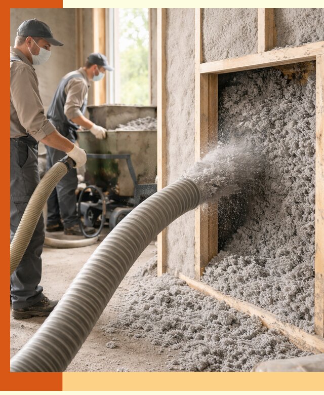 Утепление коттеджа эковатой в Инте с гарантией качества