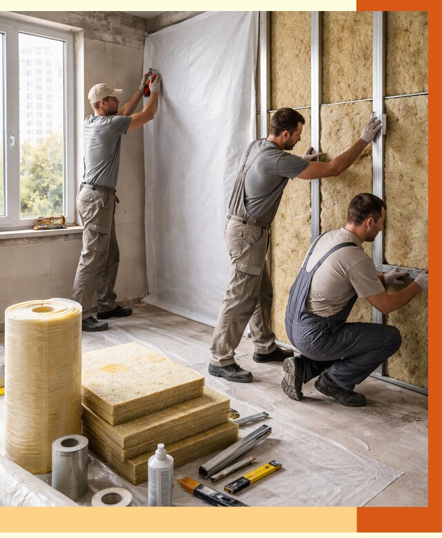 Утепление квартиры в Инте от 4564 руб/м2 — утеплить квартиру изнутри и снаружи | ТепломастерИнт