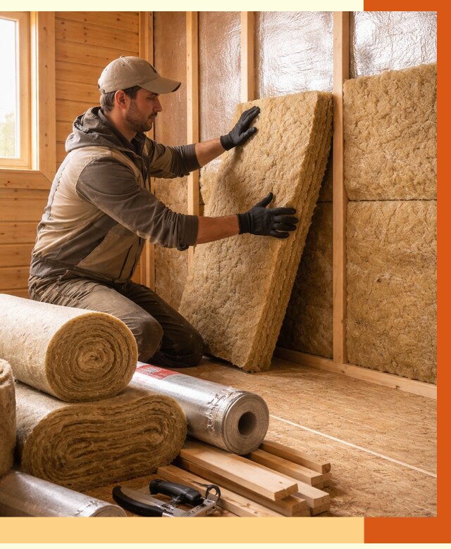 Утепление бани в Инте под ключ от 4564 руб./м2 — утеплить потолок, пол и стены | ТепломастерИнт