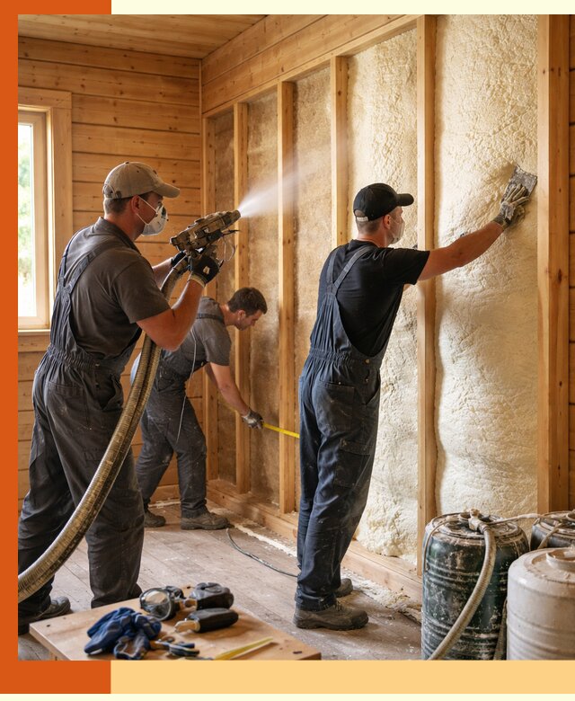 Утепление бани пенополиуретаном (ППУ) в Инте