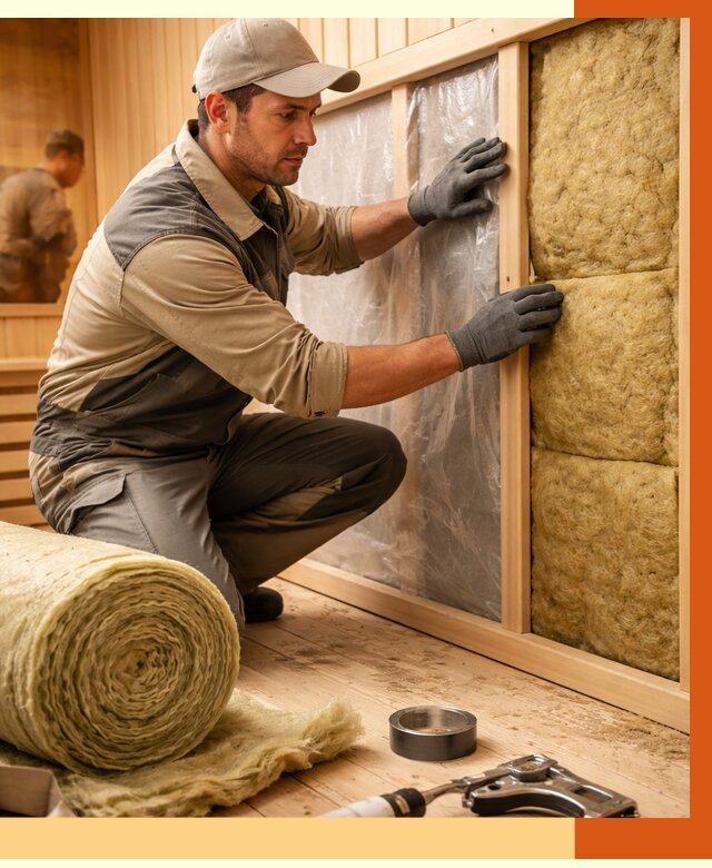 Утепление сауны изнутри в Инте от 6592 руб. за м2 | ППУ, под ключ — ТепломастерИнт