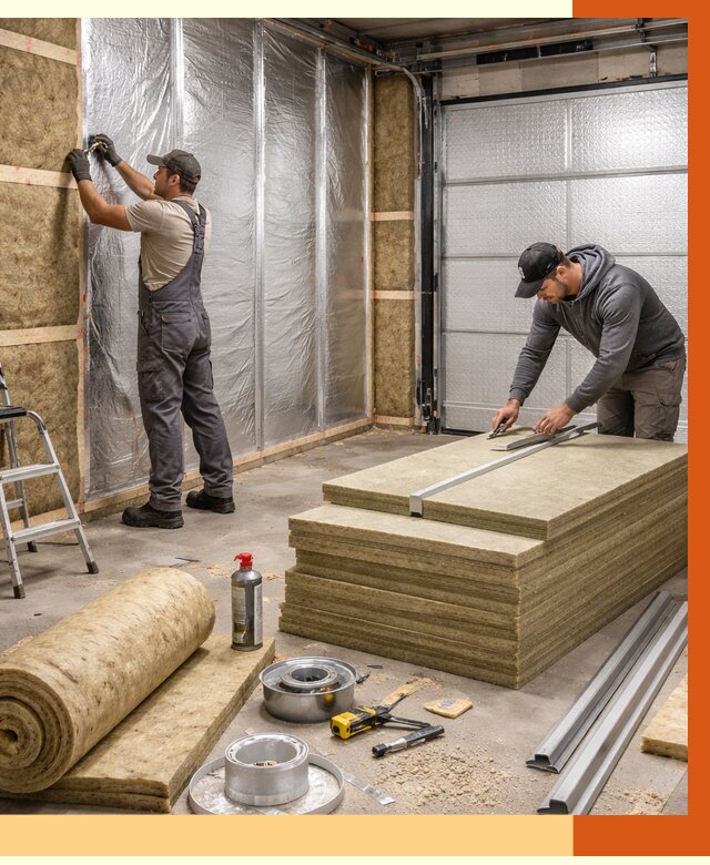 Утепление гаража в Инте от 4564 руб/м2 — комплексное утепление ворот и стен | ТепломастерИнт