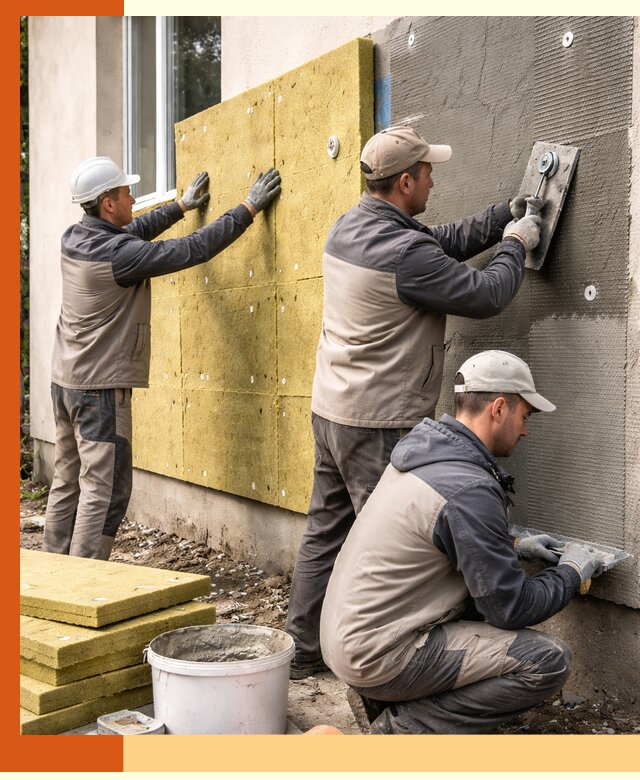 Утепление фасада под штукатурку в Инте — энергоэффективная технология