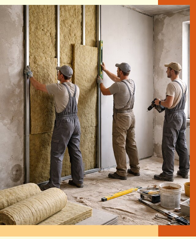 Утепление стен изнутри в Инте от 2282 руб/м² под ключ | ТепломастерИнт