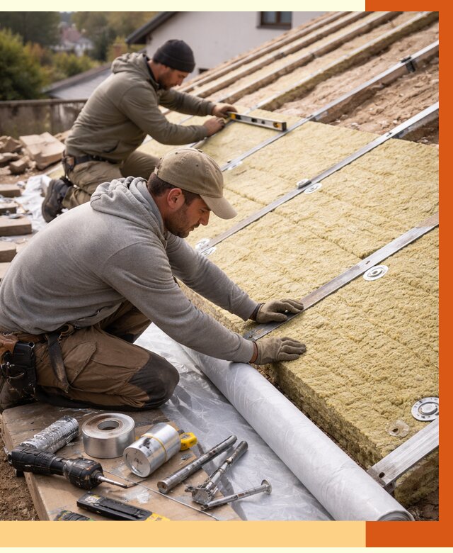 Утепление крыши снаружи в Инте под ключ от 1217 руб./м2 | ТепломастерИнт