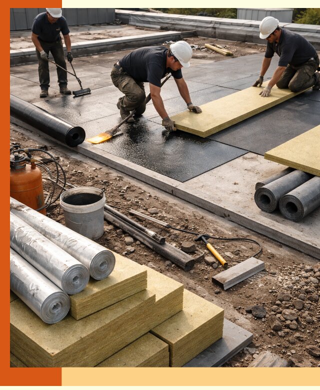 Утепление плоской крыши в Инте — надежная теплоизоляция и герметизация