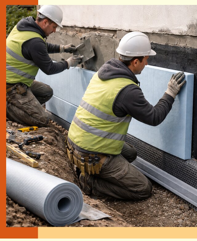 Утепление фундамента снаружи в Инте — профессиональная теплоизоляция