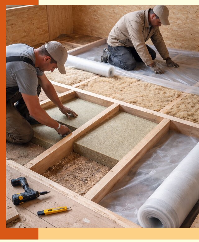 Профессиональное утепление деревянного пола в Инте