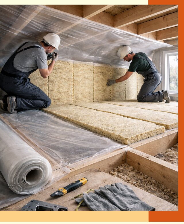 Утепление перекрытий в Инте от 2890 руб/м2 — утепление межэтажных и чердачных | ТепломастерИнт