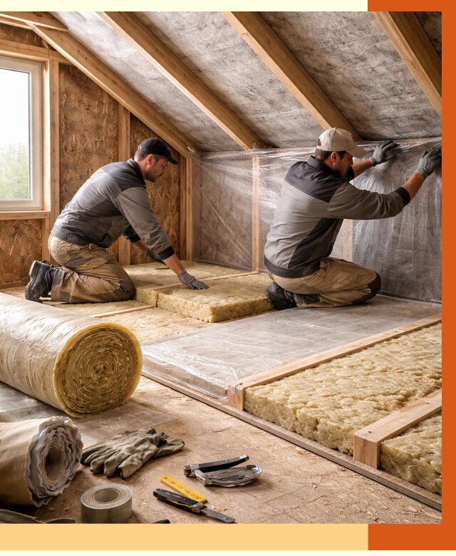 Утепление чердака в Инте от 7607 руб/м² — теплоизоляция и комплексное утепление под ключ | ТепломастерИнт