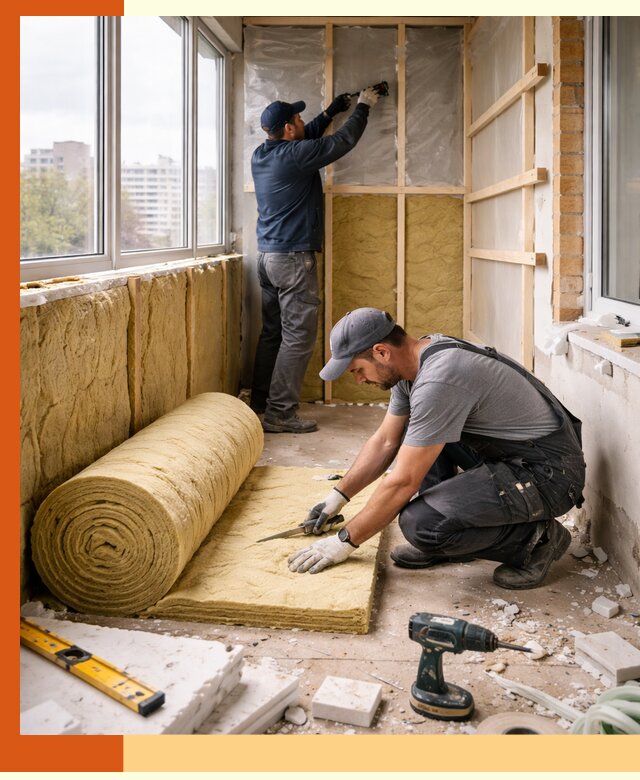 Утепление балкона под ключ в Инте качественно и быстро