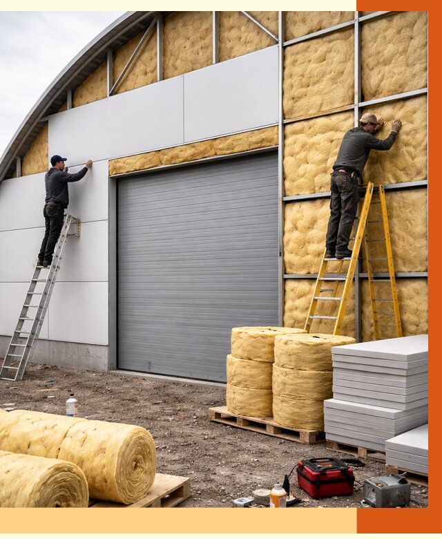 Утепление ангара пенополиуретаном в Инте от 7302 руб./м² — комплекс от ТепломастерИнт