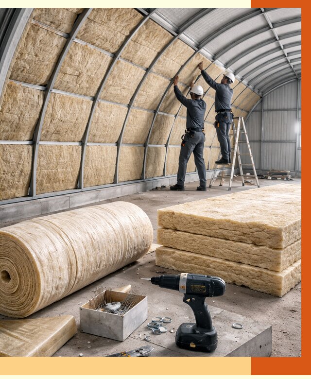 Утепление арочного ангара в Инте от 3245 руб./м2 под ключ | ТепломастерИнт