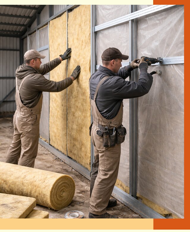 Утепление металлического ангара в Инте от 4817 руб/м2 — услуги под ключ | ТепломастерИнт