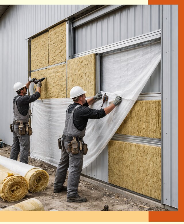 Утепление металлического склада в Инте от 4564 руб/м2 — комплексное утепление под ключ | ТепломастерИнт