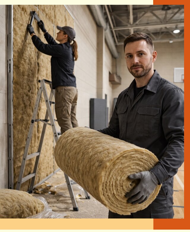 Утепление спортзала в Инте от 7607 руб/м2 — комплексное утепление под ключ | ТепломастерИнт