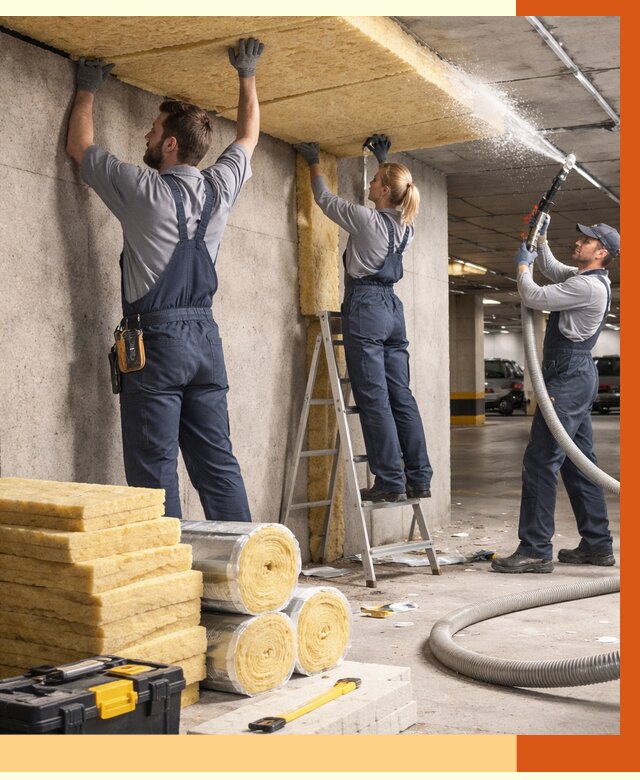 Утепление паркинга в Инте от 6897 руб./м2 — работы под ключ | ТепломастерИнт