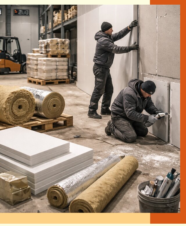 Утепление холодного склада в Инте от 8621 руб/м2 — комплексное под ключ | ТепломастерИнт