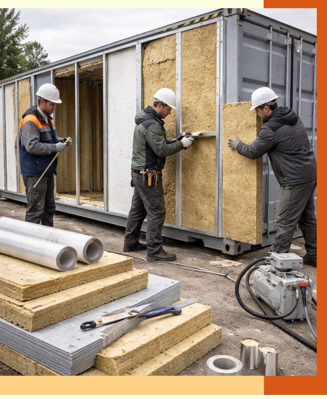 Утепление морского контейнера в Инте от 3803 руб. под ключ | ТепломастерИнт