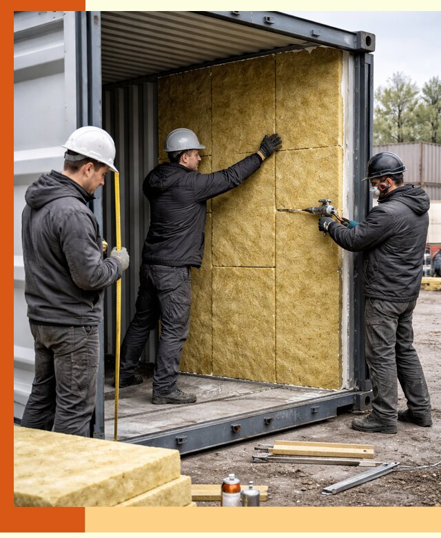 Утепление морского контейнера в Инте: надежная теплоизоляция и защита