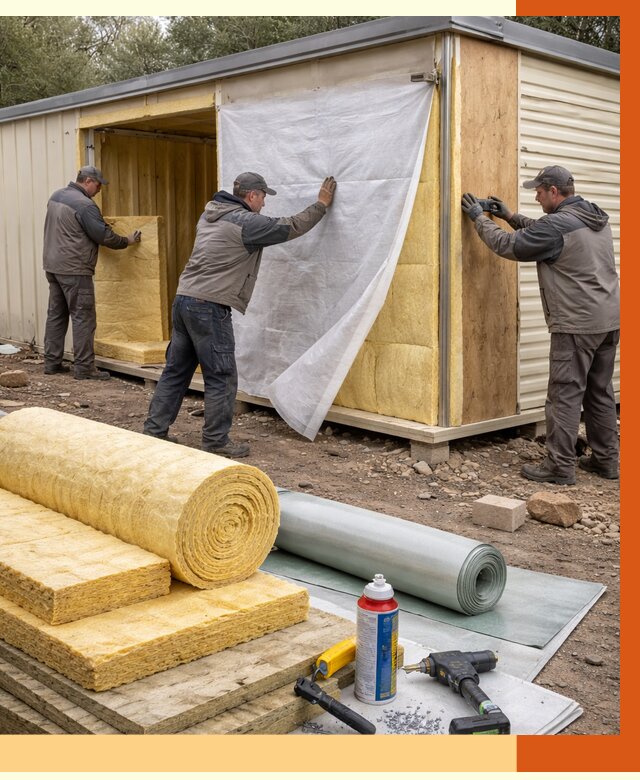 Утепление строительной бытовки в Инте от 12678 руб. под ключ | ТепломастерИнт