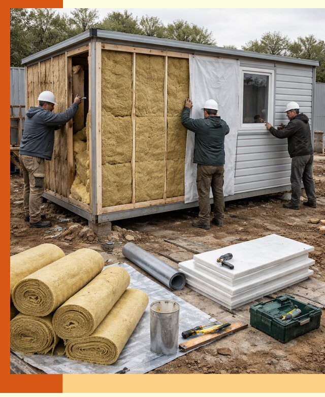 Утепление строительной бытовки под ключ в Инте для любых условий