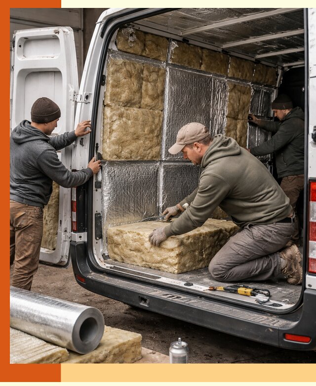 Утепление фургона в Инте: профессиональная теплоизоляция и шумоизоляция