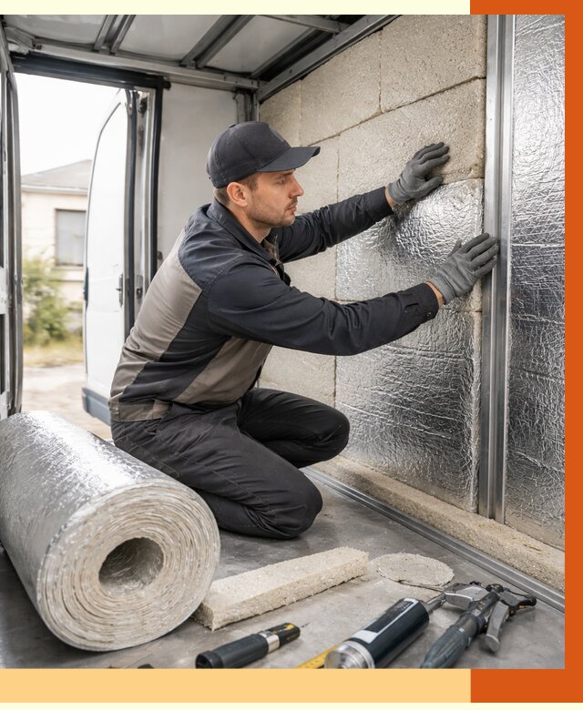 Утепление фургона рефрижератора в Инте от 12678 руб./м² под ключ | ТепломастерИнт