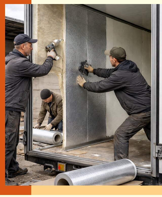 Утепление холодильного кузова в Инте — монтаж и теплоизоляция