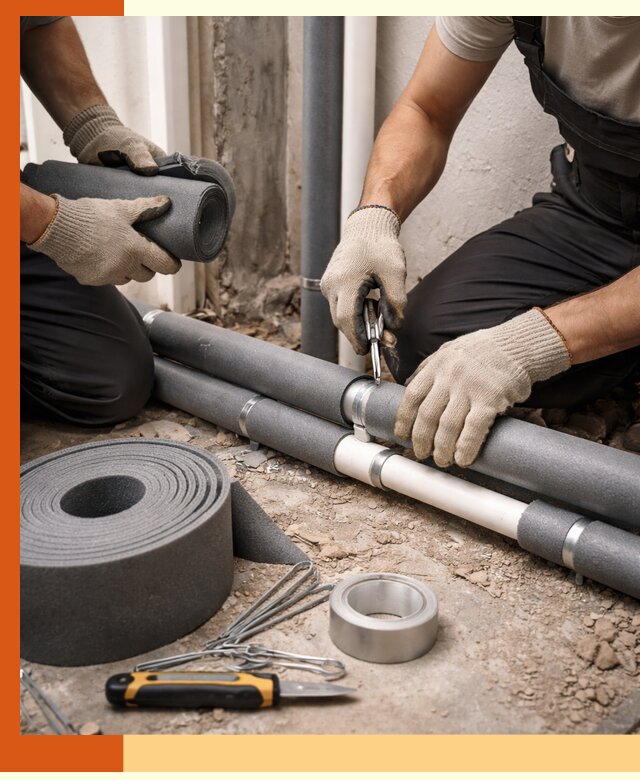 Утепление труб водоснабжения в Инте — монтаж и защита сети