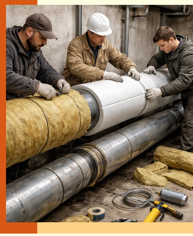 Утепление трубопровода в Инте с гарантией энергоэффективности