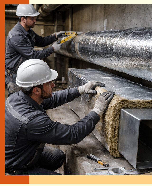 Профессиональное утепление воздуховодов и теплоизоляция в Инте