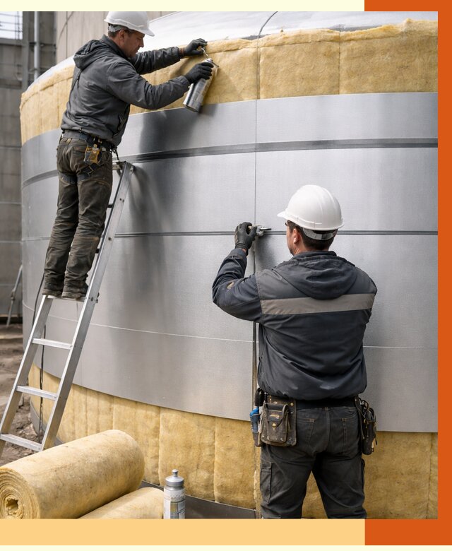 Утепление цистерны в Инте пенополиуретаном от 14706 руб. под ключ | ТепломастерИнт
