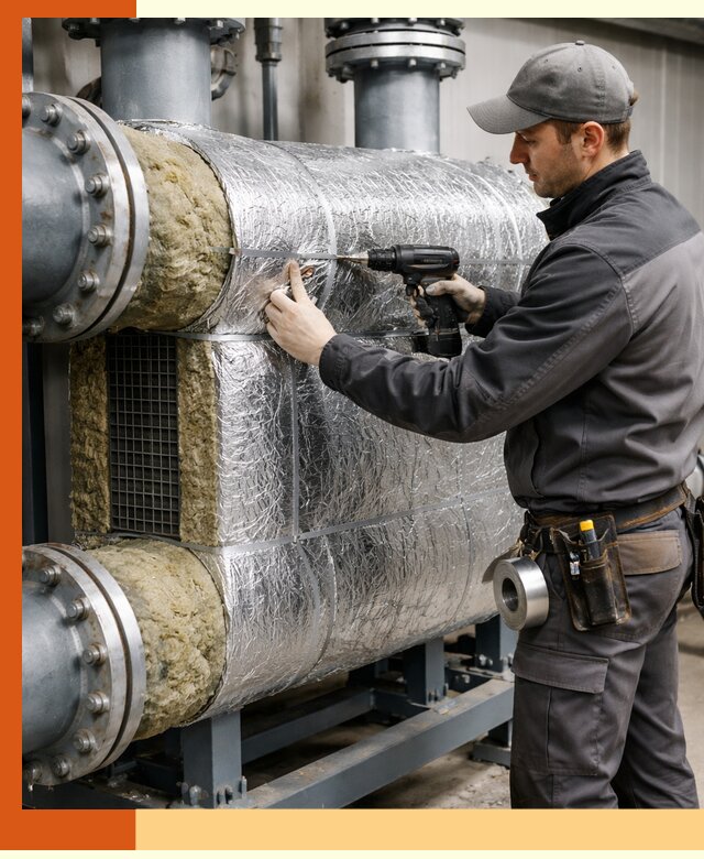 Утепление теплообменника в Инте — профессиональная теплоизоляция оборудования