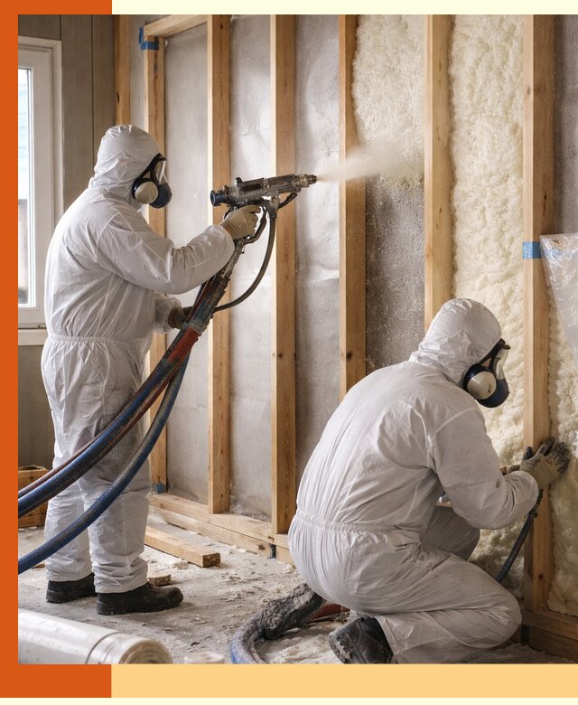 Утепление каркасной стены ППУ в Инте для домов и коттеджей