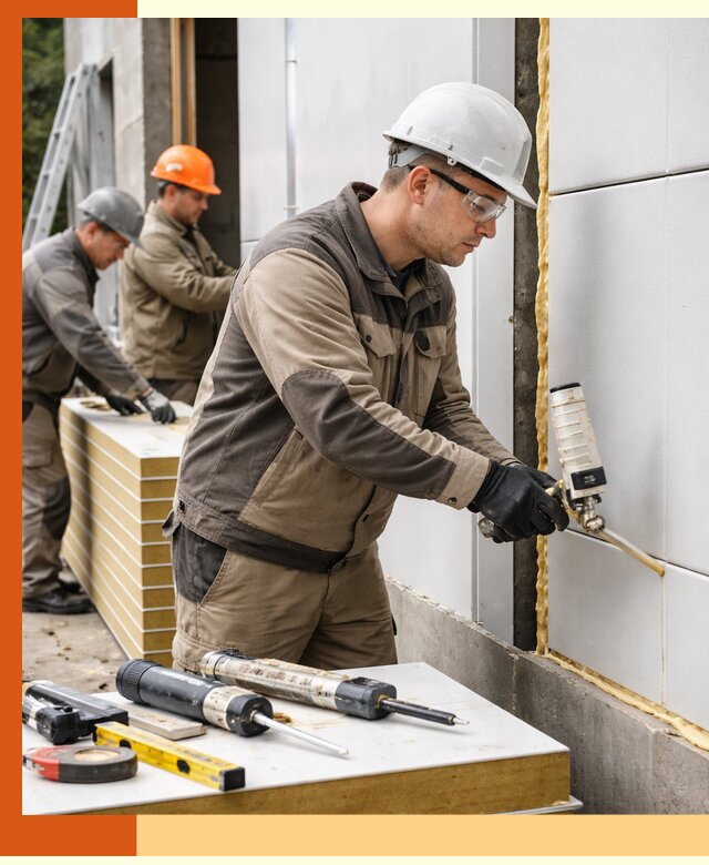 Утепление сэндвич-панелей пенополиуретаном в Инте