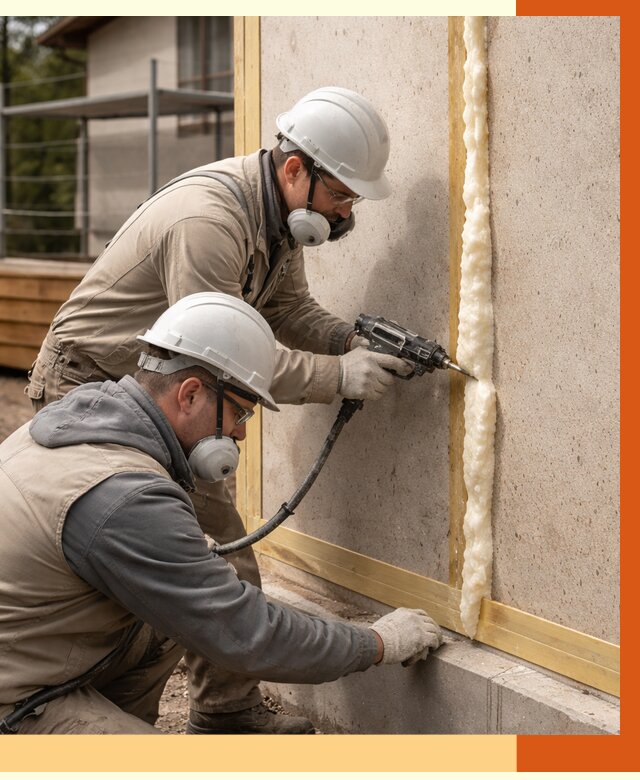 Утепление сип панелей ППУ в Инте от 4868 руб. под ключ | ТепломастерИнт