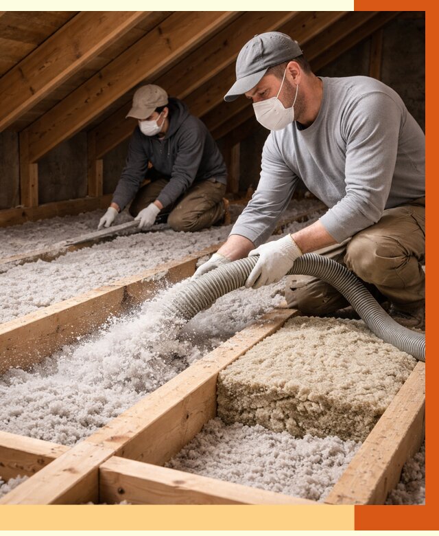 Заполнение полостей чердачного перекрытия в Инте от 4564 руб. | ТепломастерИнт