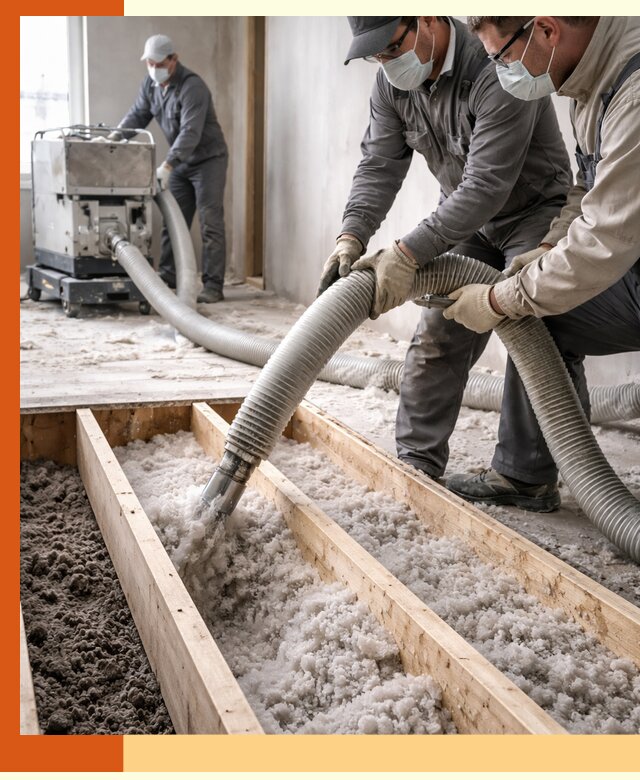 Заполнение полостей межэтажного перекрытия в Инте эффективно и герметично