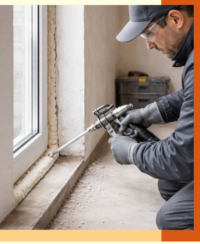 Герметизация стыков ППУ в Инте от 1673 руб. за м2 — утепление примыканий под ключ | ТепломастерИнт