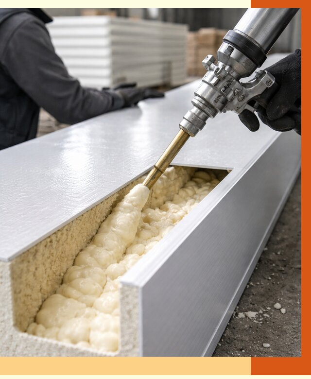 Заполнение пустот холодильных панелей в Инте от 7607 руб. | ТепломастерИнт